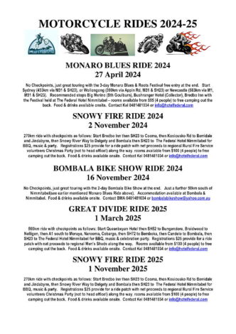 motorcycle rides in NSW