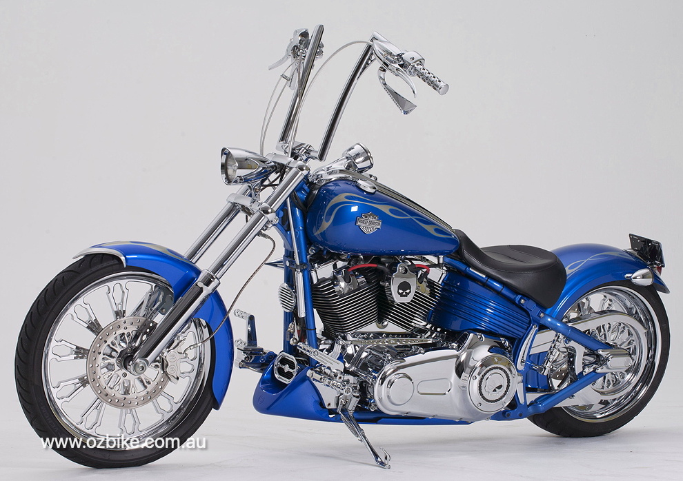 sinister blue harley davidson