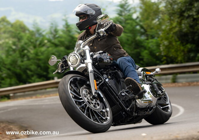 riding the Harley-Davidson Breakout