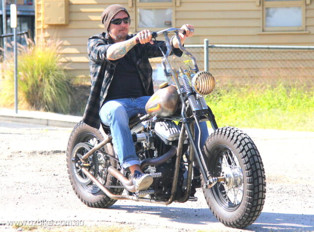 riding the Harley-Davidson Sportster