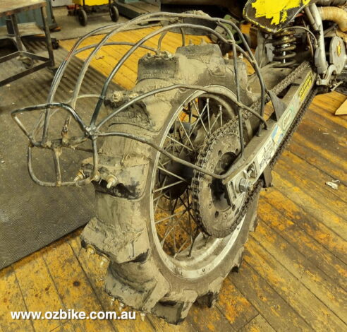 Harley-Davidson Buell Hill climb bike back wheel